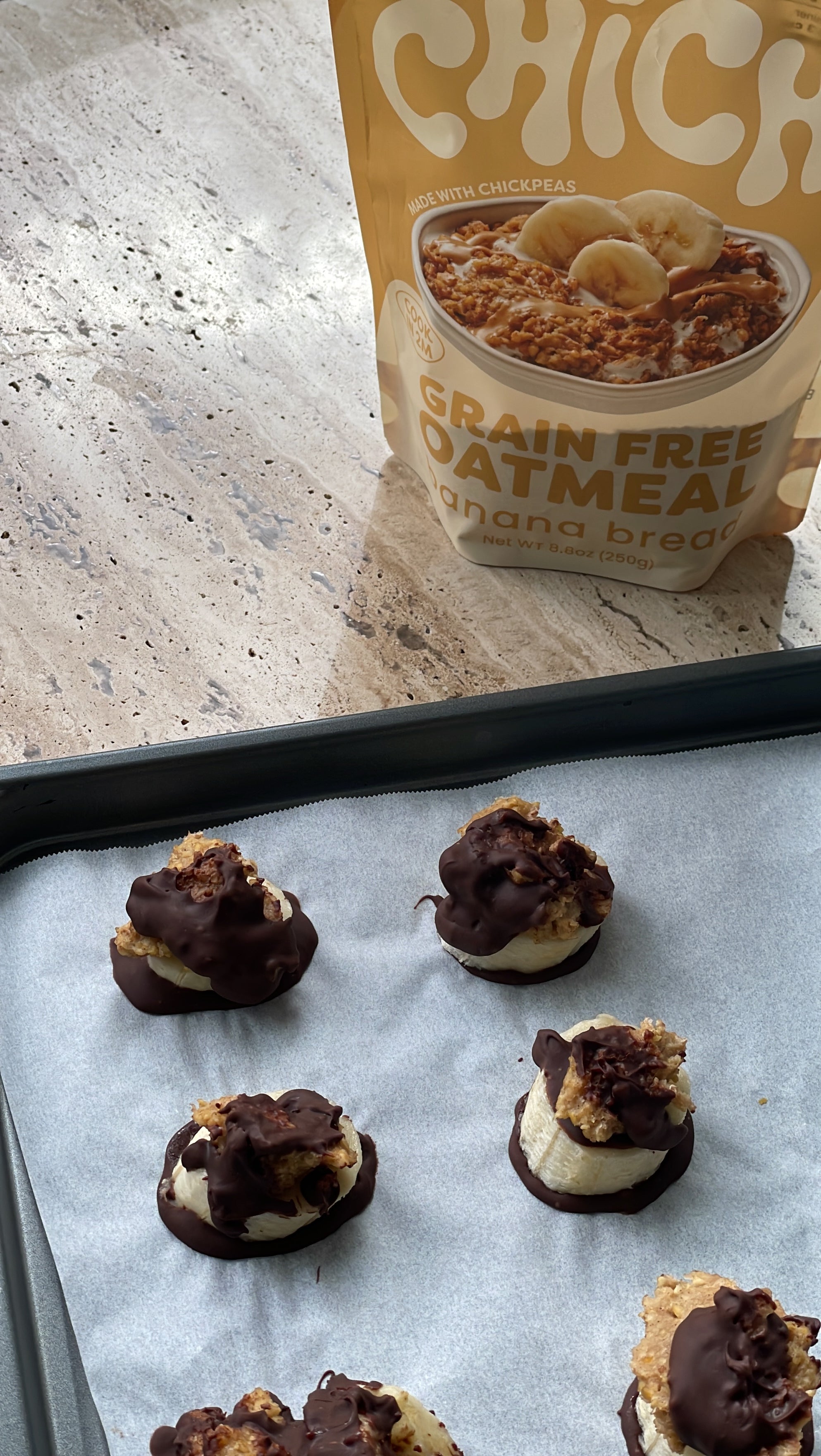 Chocolate Covered Banana Bites