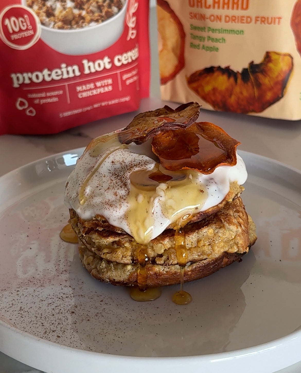 Apple & Persimmon Protein Pancakes