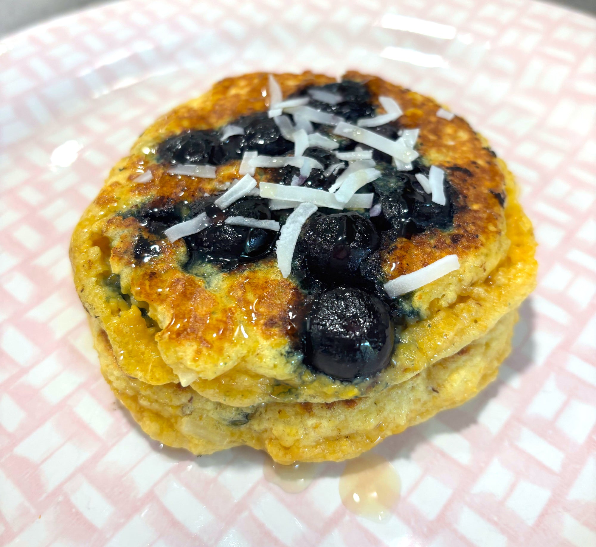 Coconut Blueberry Pancakes