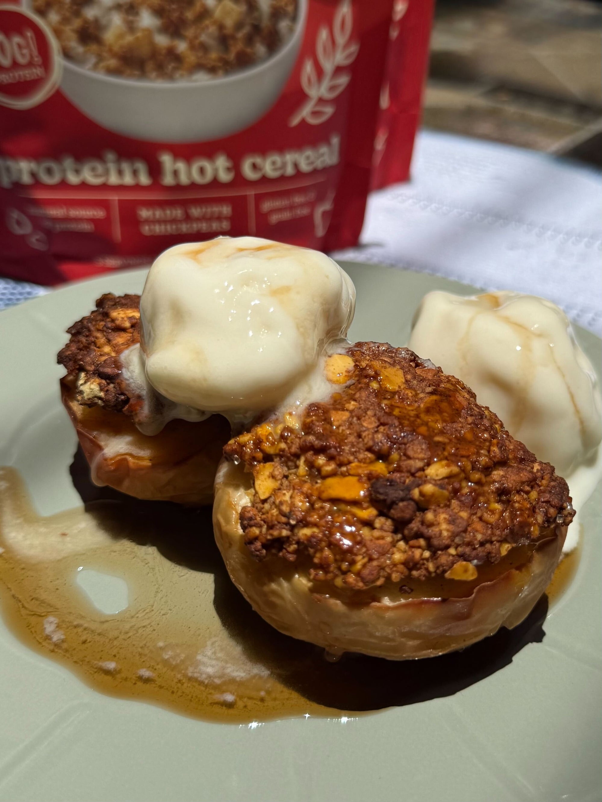 Air Fryer Baked Apples with ChiChi Crumble