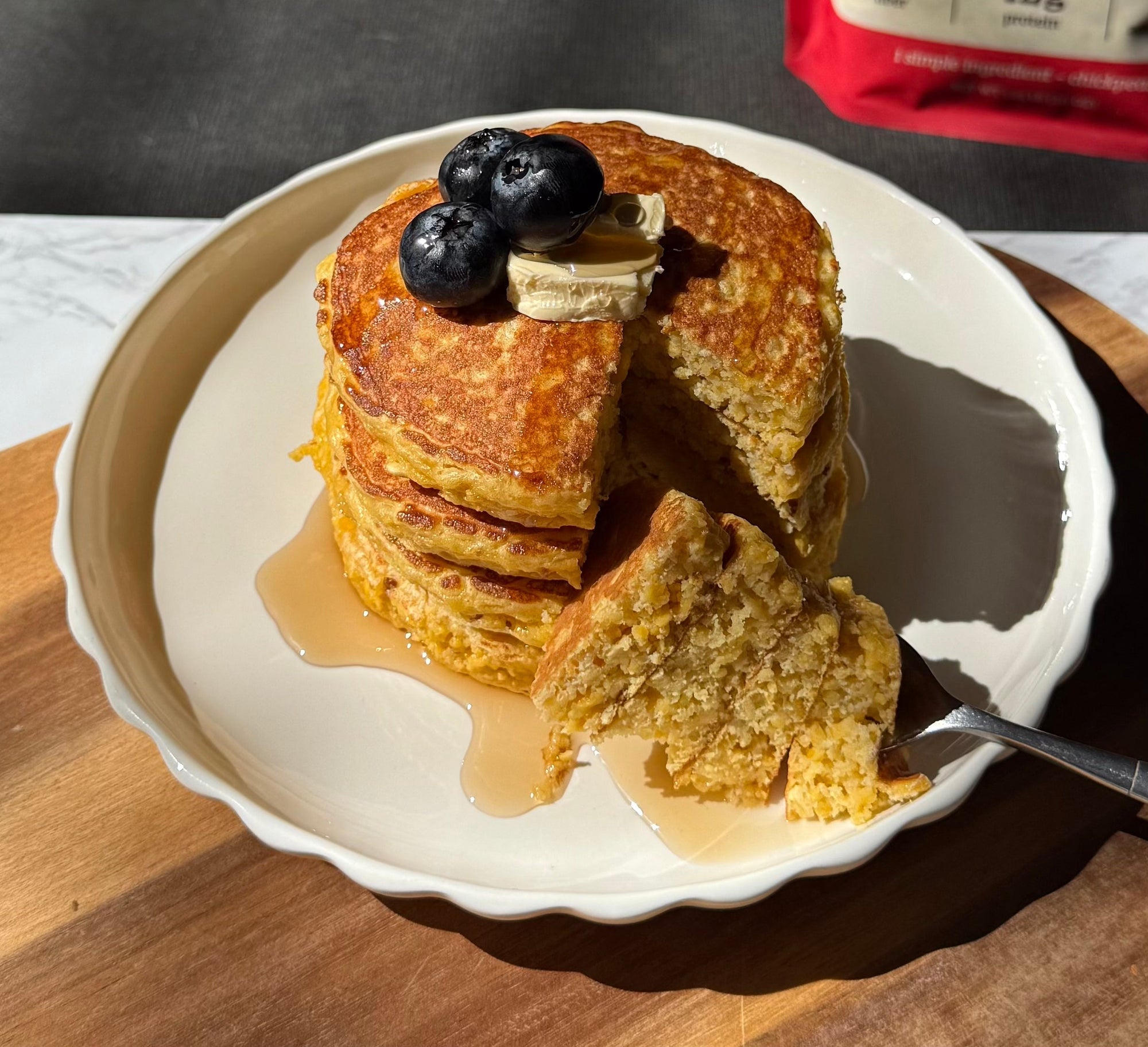 Fluffy Chickpea Protein Pancakes | Grain-Free Recipe