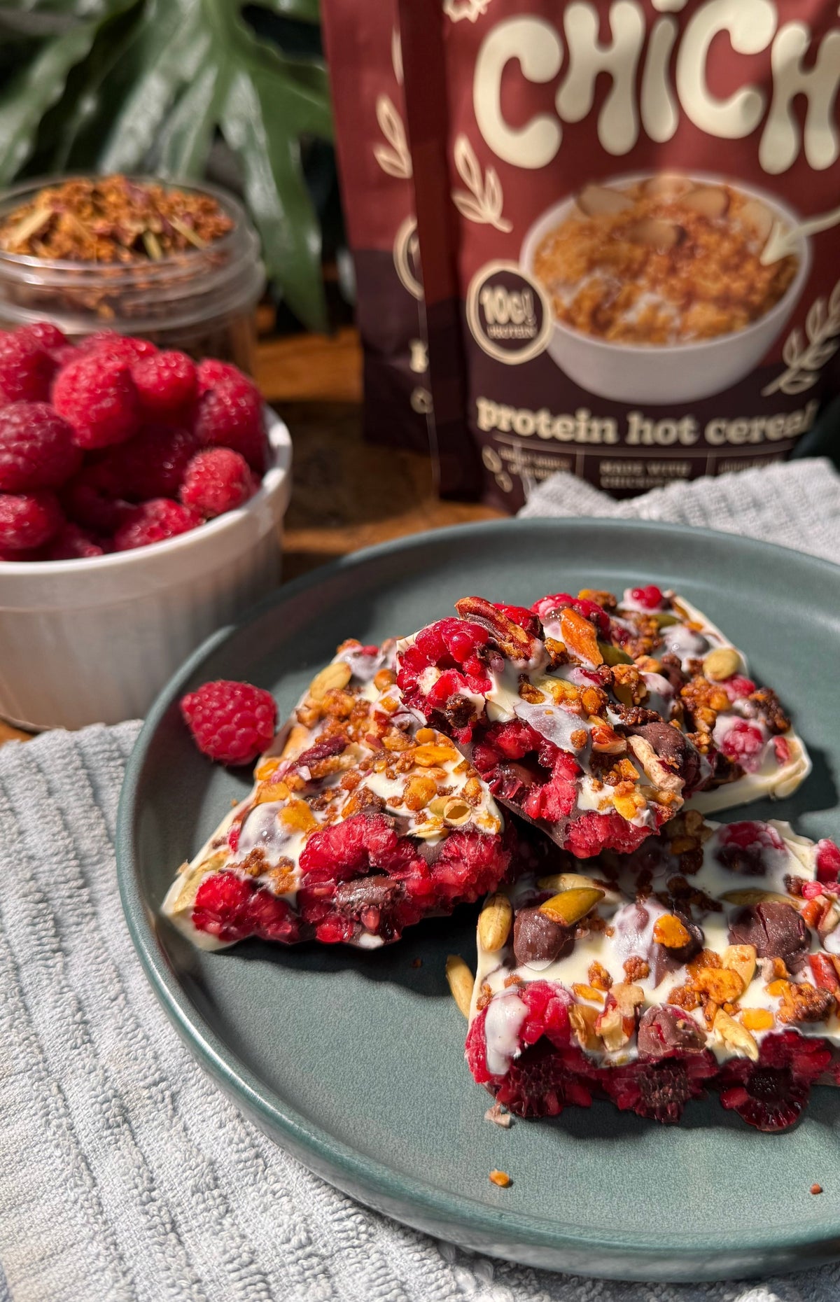 No-Bake Raspberry Chocolate Snack Bars