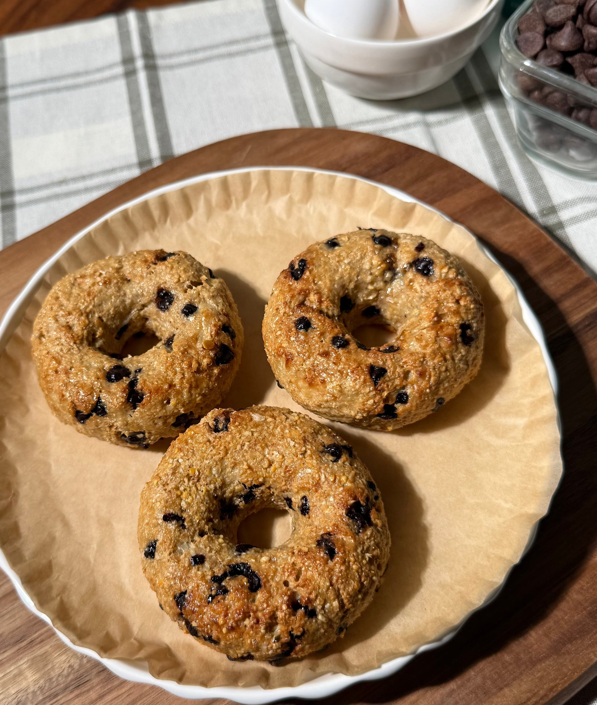 High-Protein Chocolate Chip Bagels