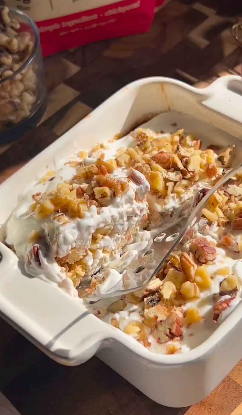 Healthy carrot cake breakfast bowl