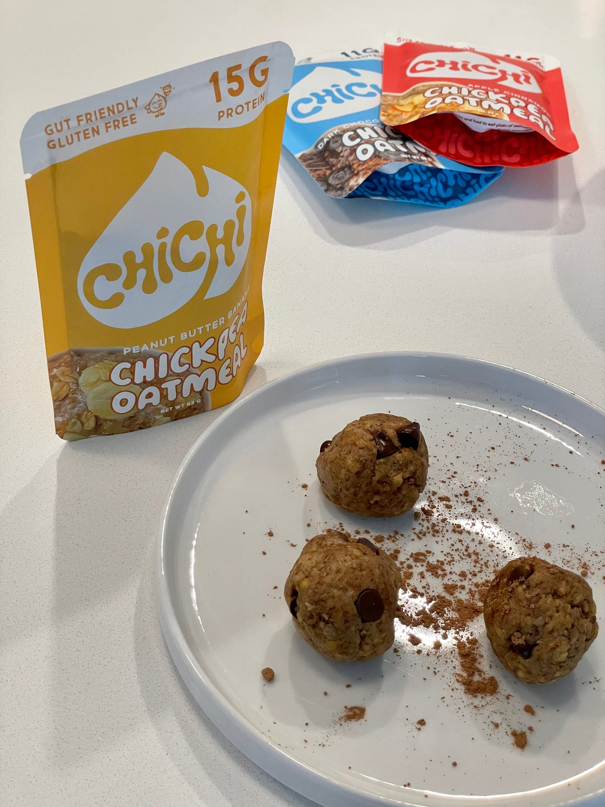 Chickpea Energy Bites: PB Banana Banana Chocolate Chip