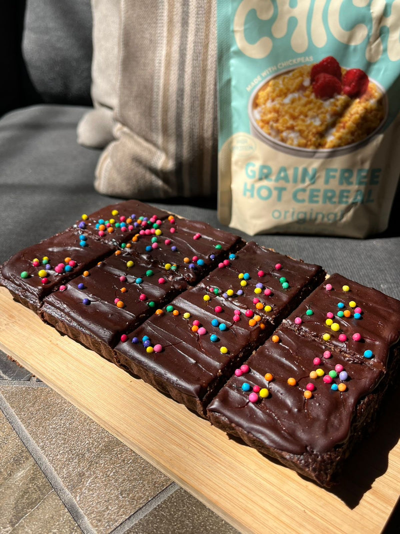 Healthy High-Protein Cosmic Brownies detail