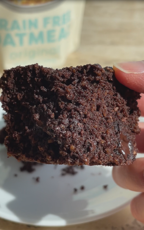 Healthier High Protein Brownies detail