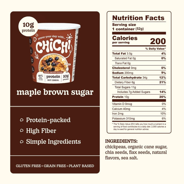 Nutrition facts for Maple Brown Sugar