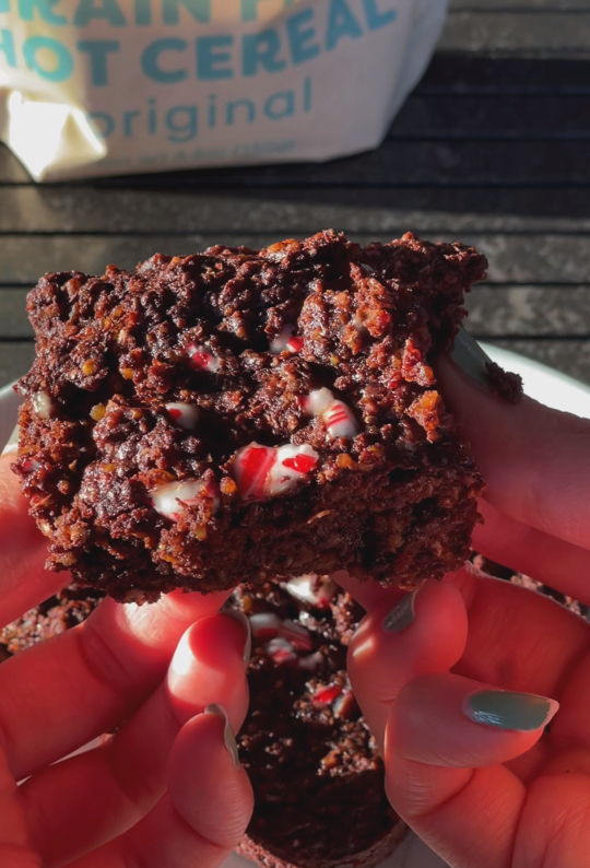 Vegan Peppermint Brownies detail