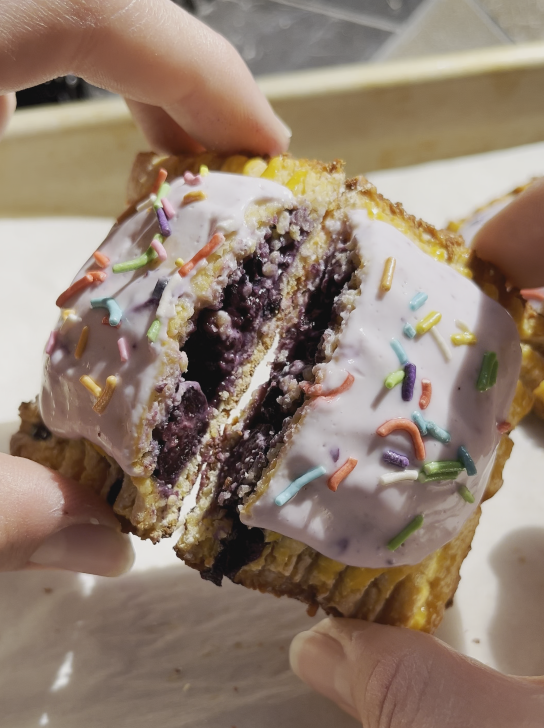 Homemade Blueberry Pop Tarts detail