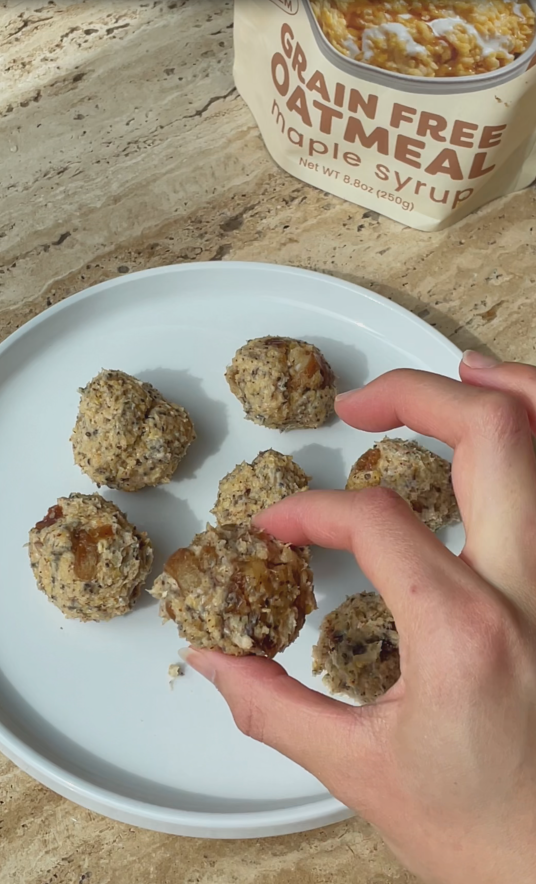 Sticky Date Energy Balls detail