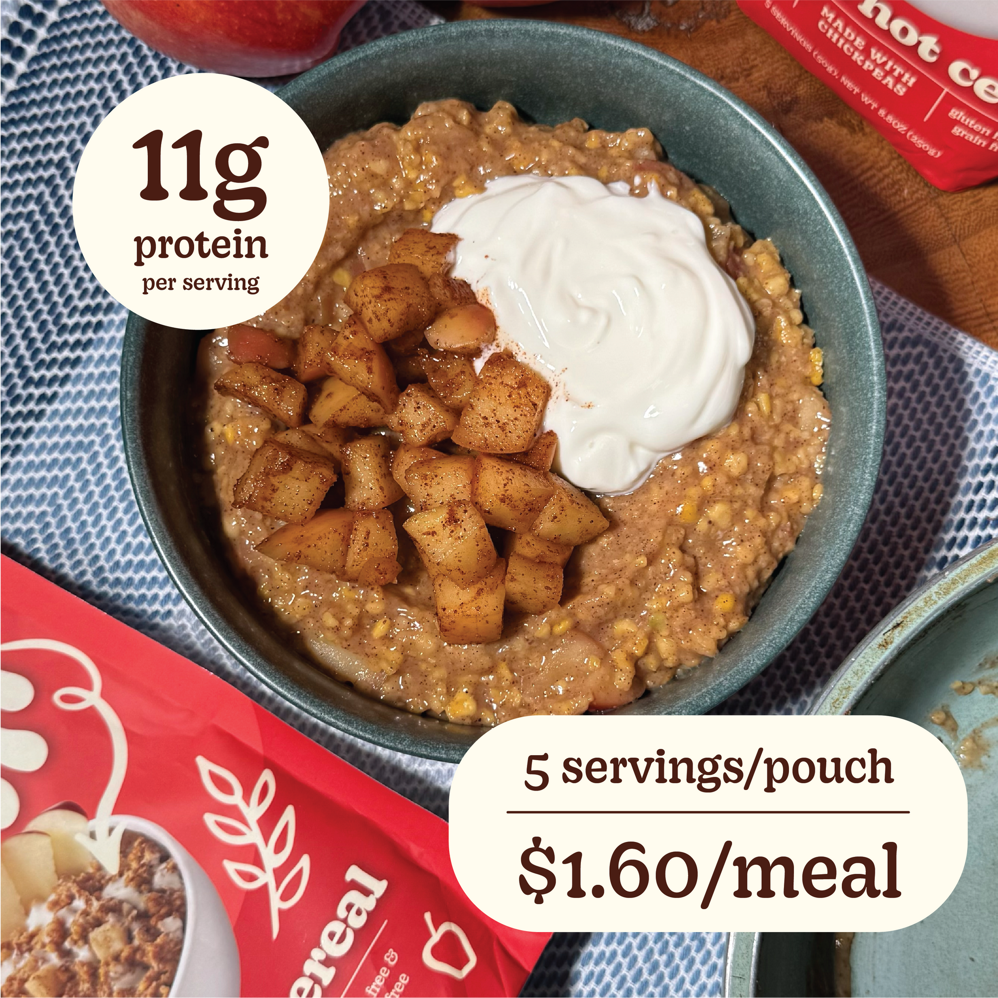 Protein Hot Cereal Made With Chickpeas