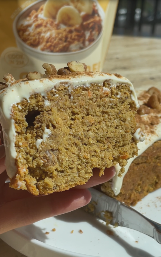 Frosted Banana Bread Carrot Cake detail