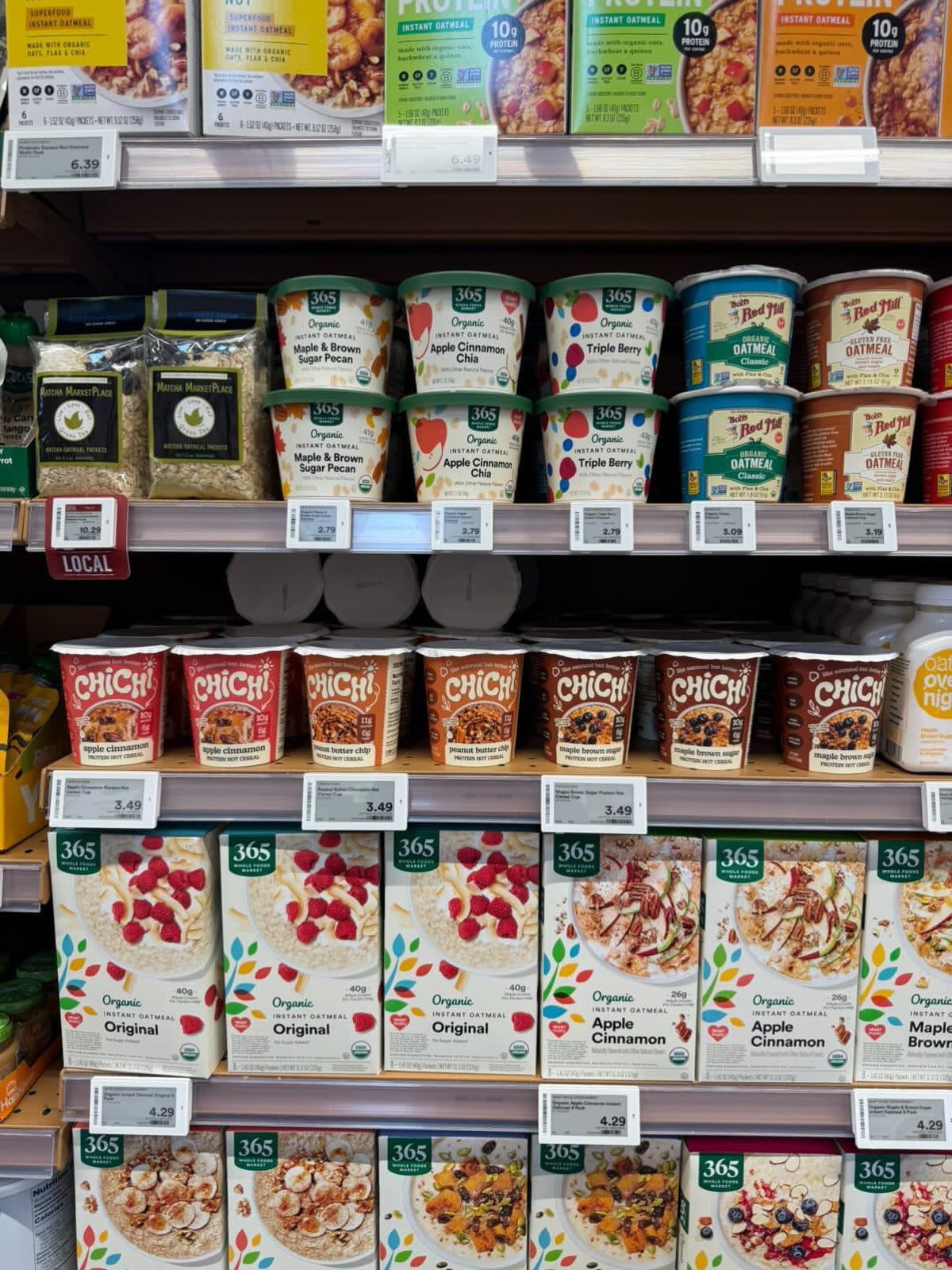 ChiChi hot cereal cup lineup