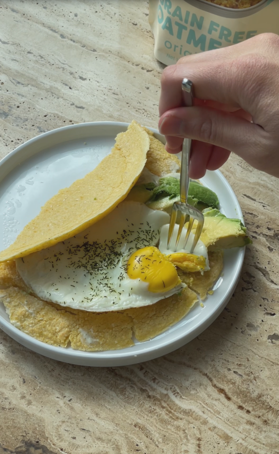 Savory Chickpea Crepe detail