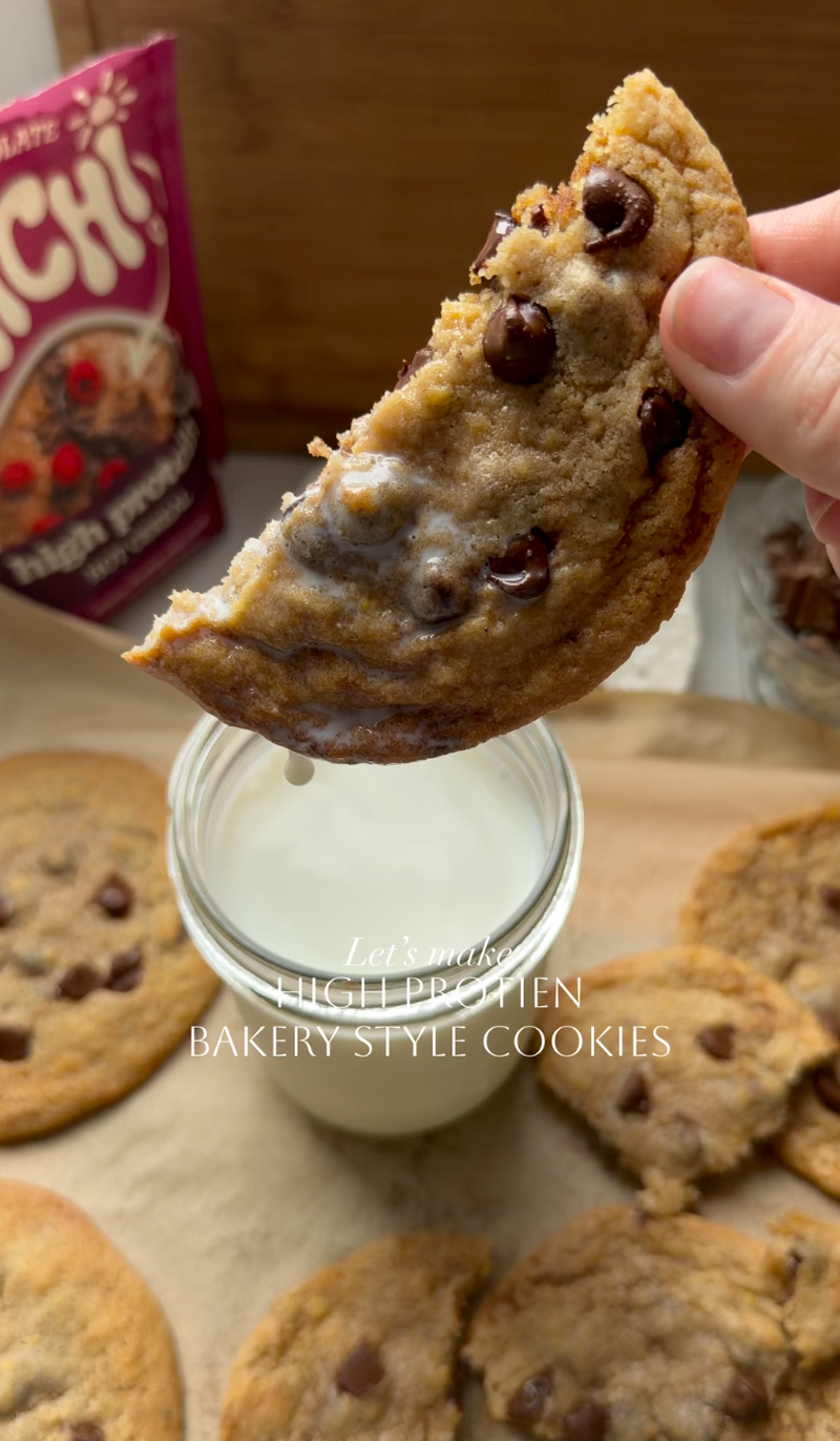 Bakery-style protein cookies detail
