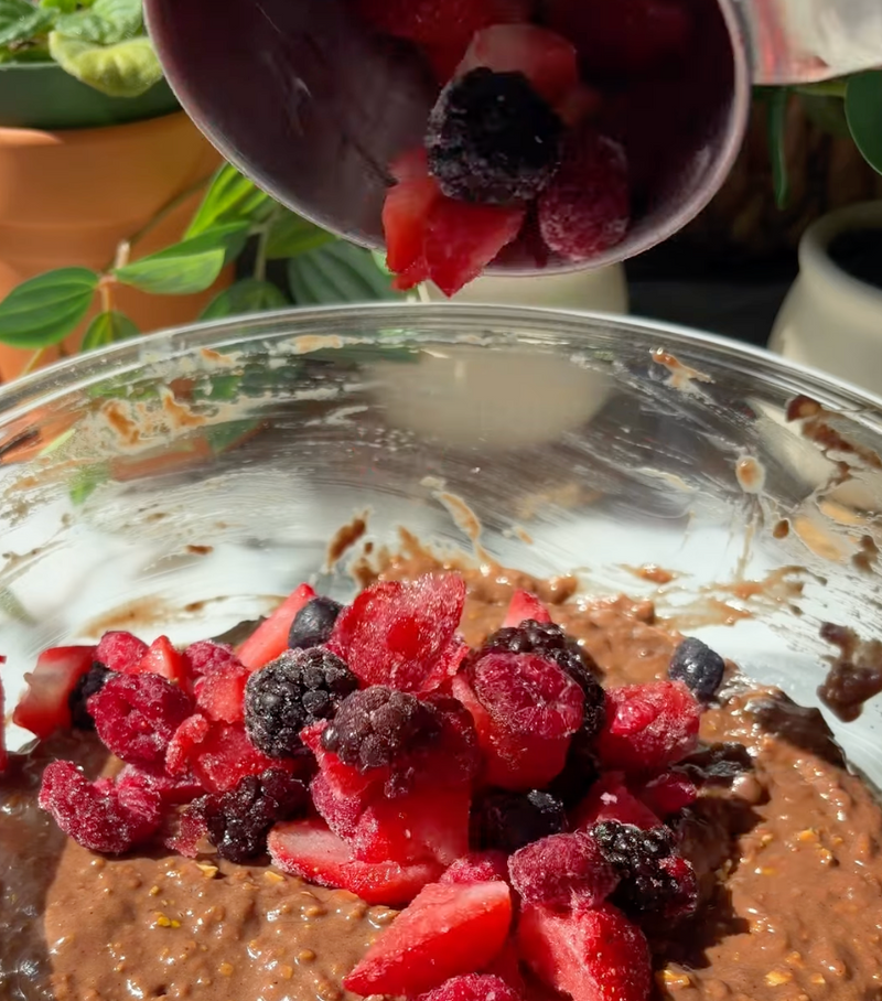 Chocolate Berry Muffins detail