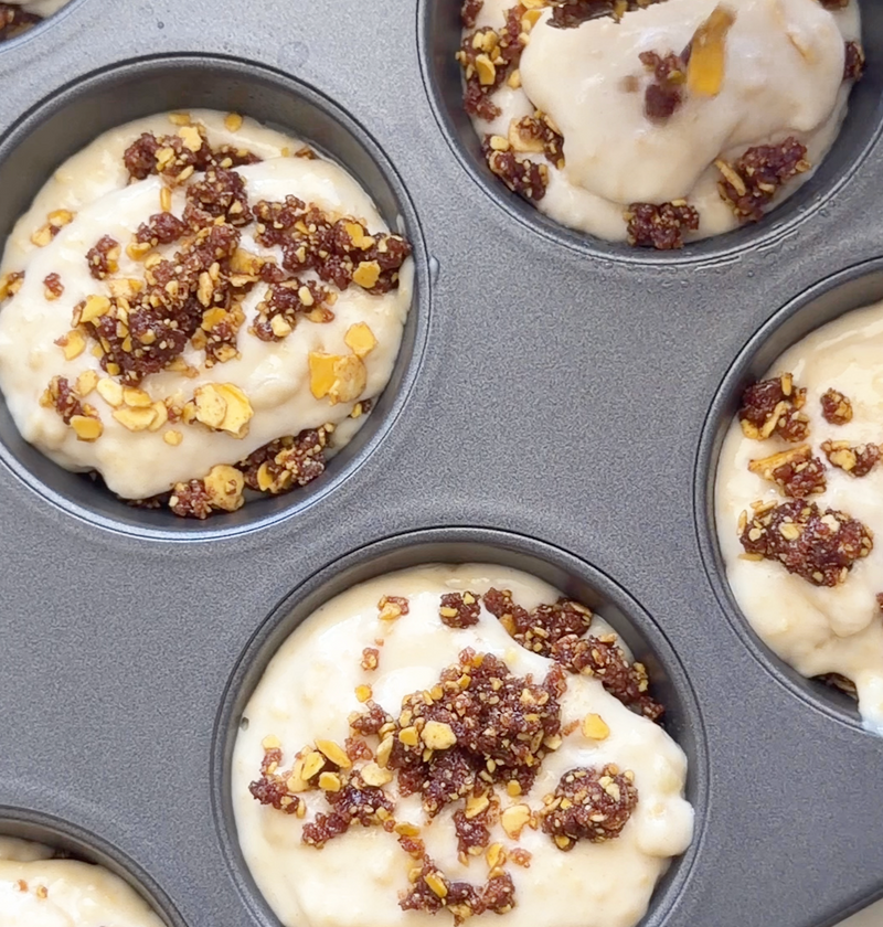 Cinnamon Roll Muffins detail