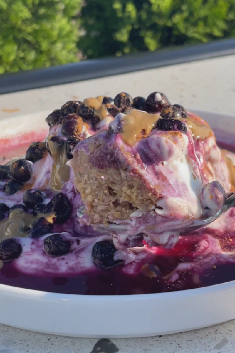 Blueberry Chickpea Cake detail