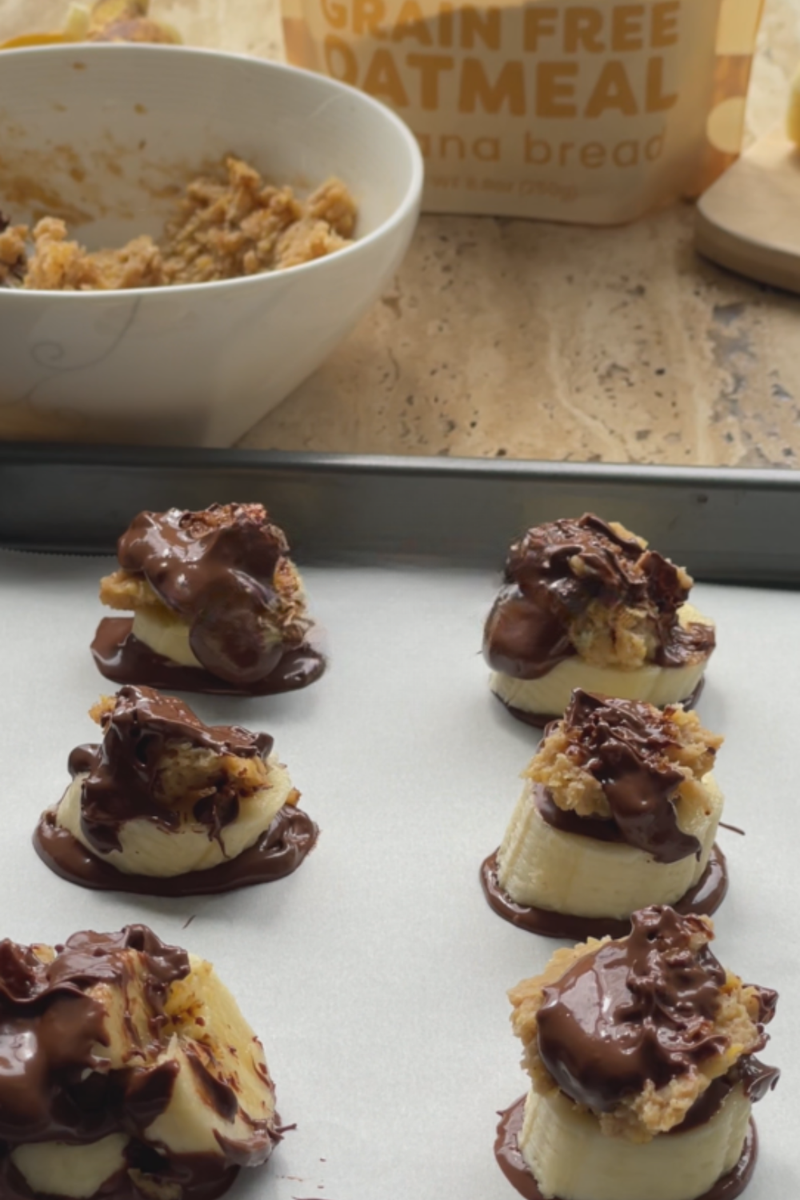 Chocolate Covered Banana Bites detail